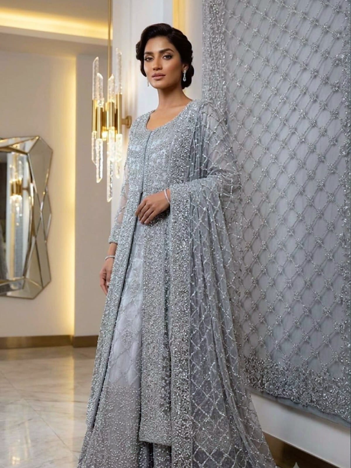 Bridal Stone Work Maxi