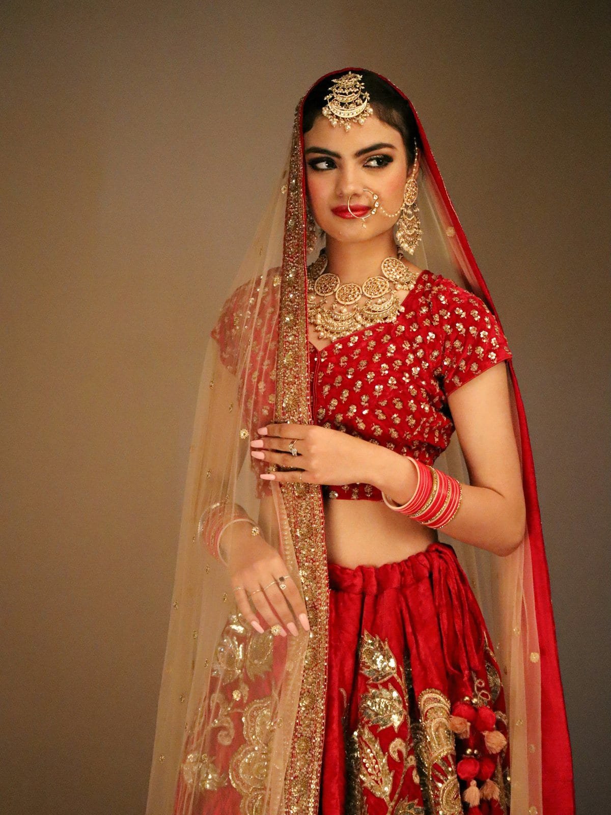 Crimson Bridal Lehnga
