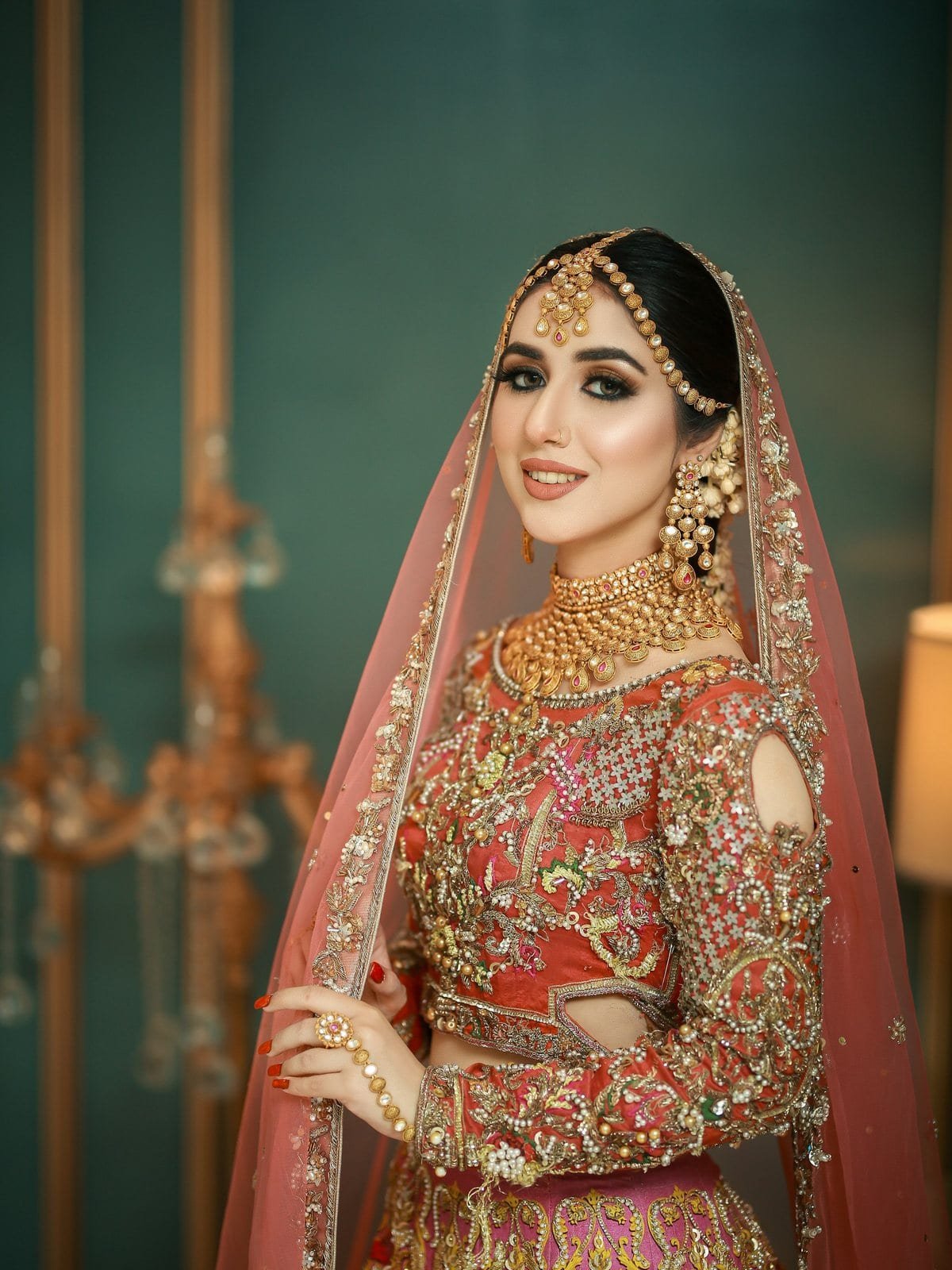 Rose Gold Walima Lehnga