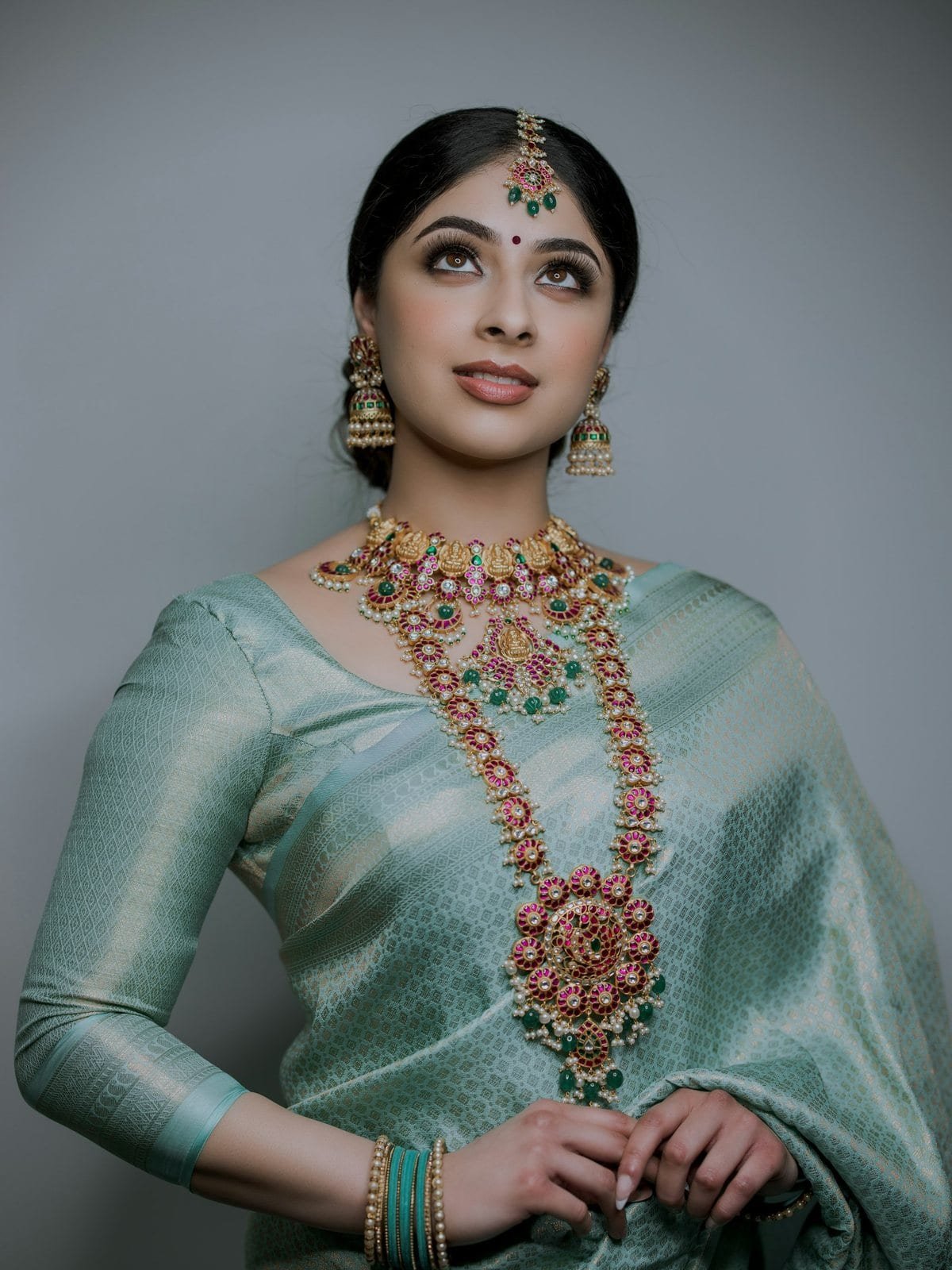 Sage Silk Kameez Shalwar