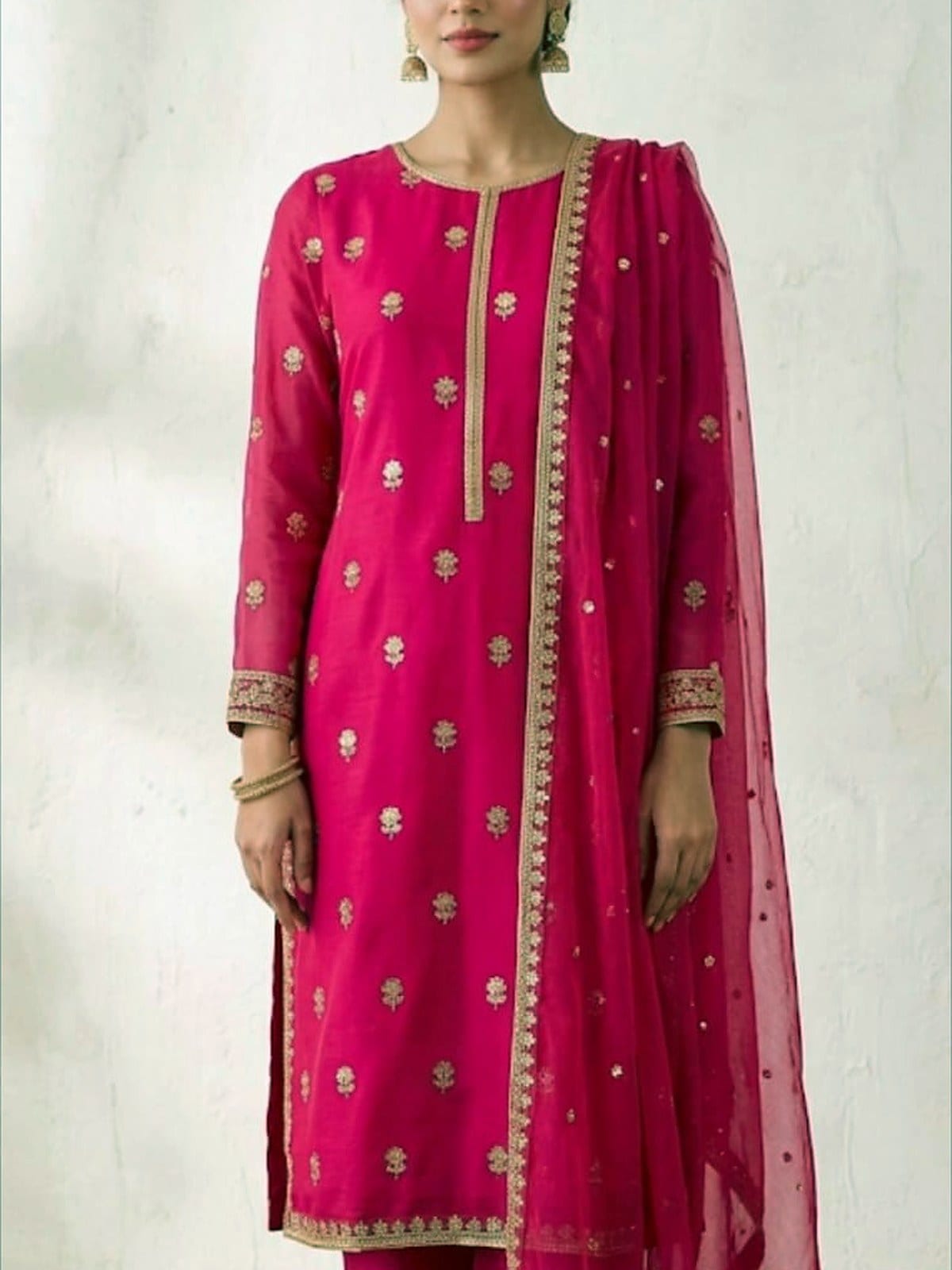 Shafoon Embroidered Long Shirt with Capri