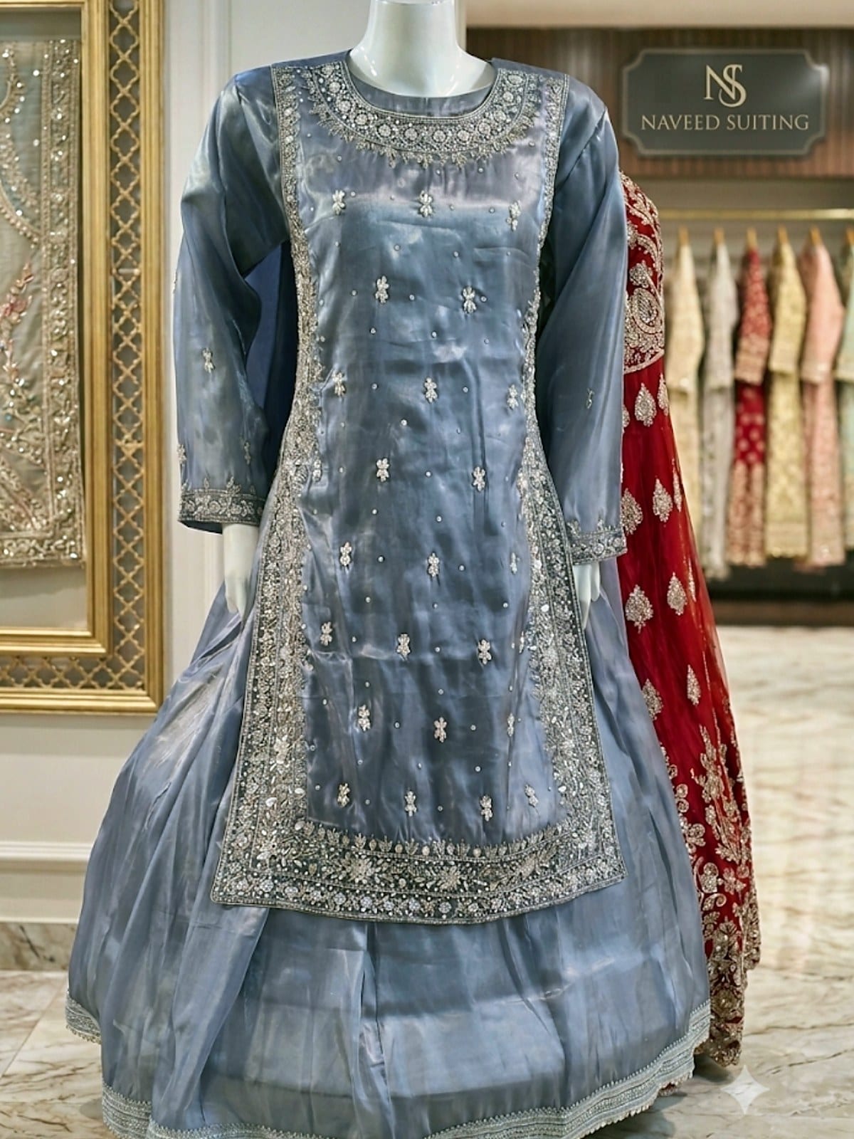 Shesha Silk Long Shirt with Maxi